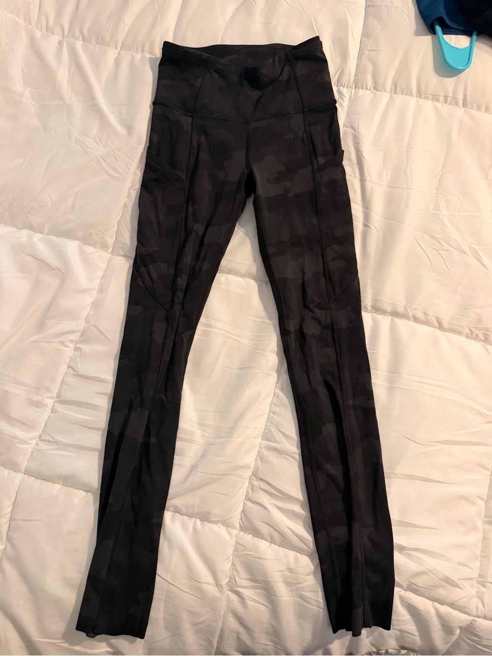 lululemon athletica Black Camo fast and free High-Rise Leggings